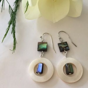 Genuine Abalone and Mother of Pearls earrings.🐚
